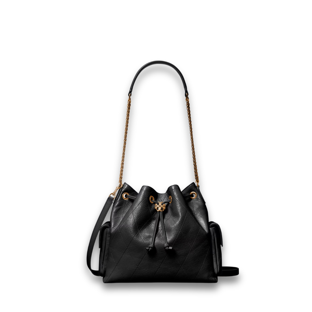 Tory Burch Charlie Quilted Drawstring Shoulder Bag