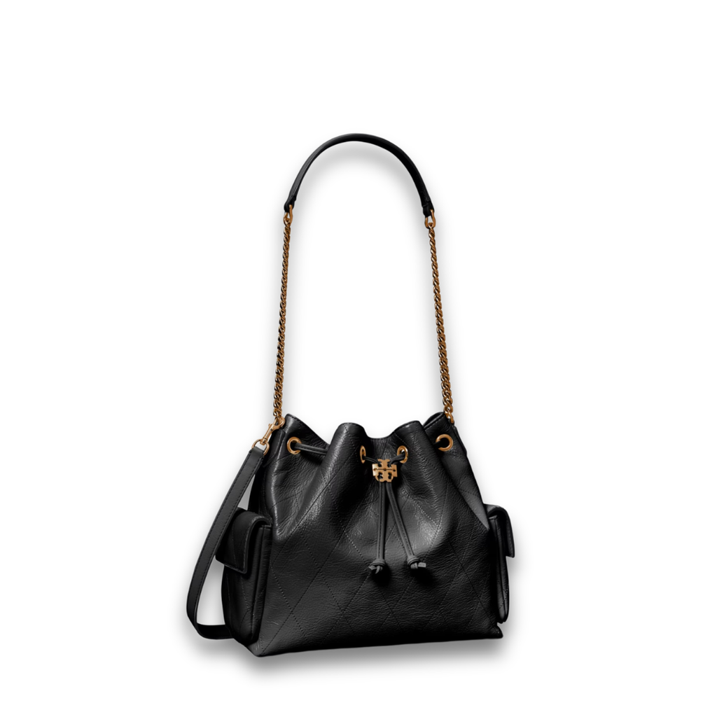 Tory Burch Charlie Quilted Drawstring Shoulder Bag