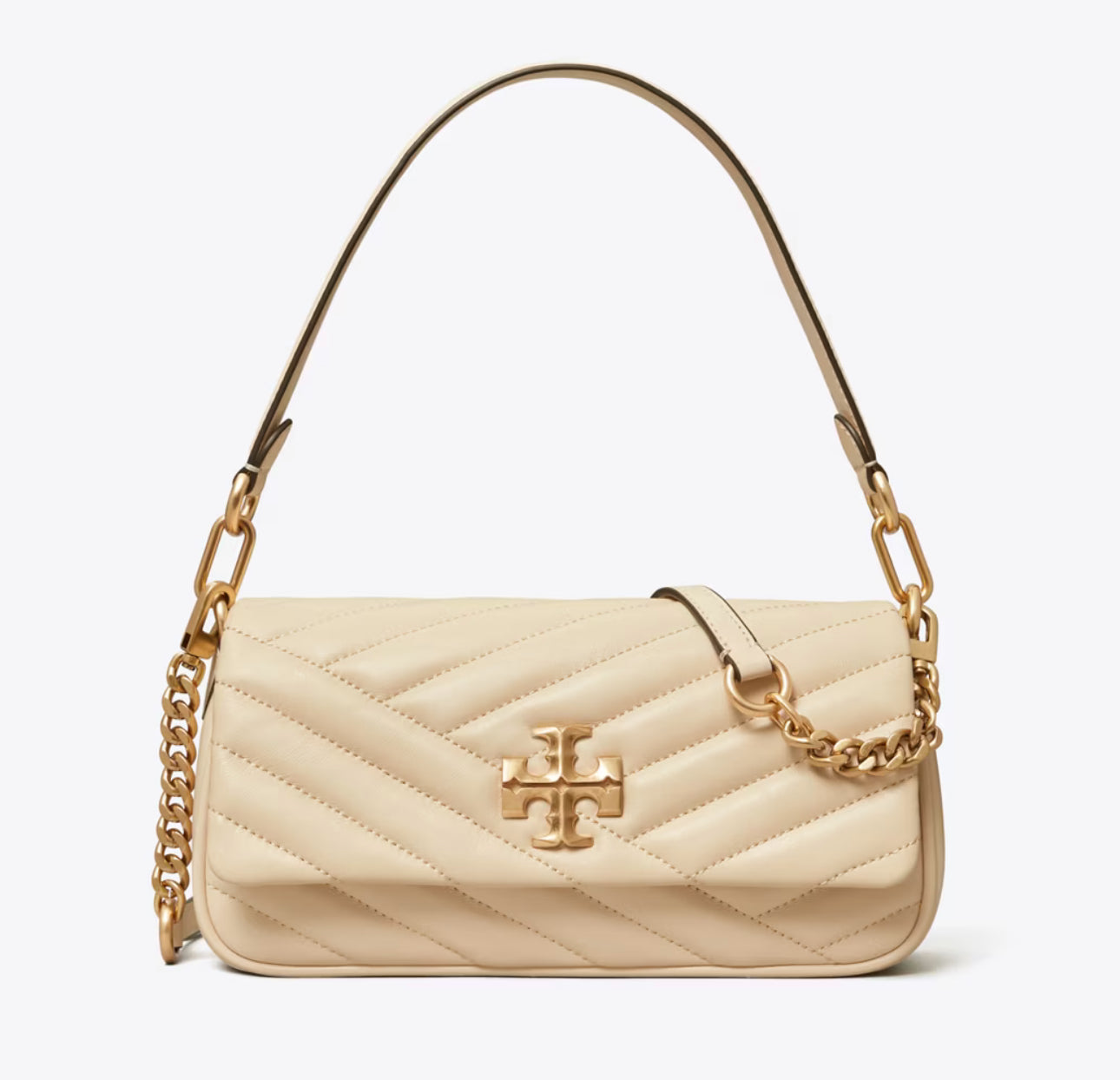 NWT Tory Burch Kira Chevron Small Flap Leather Shoulder Bag with Dust Bag