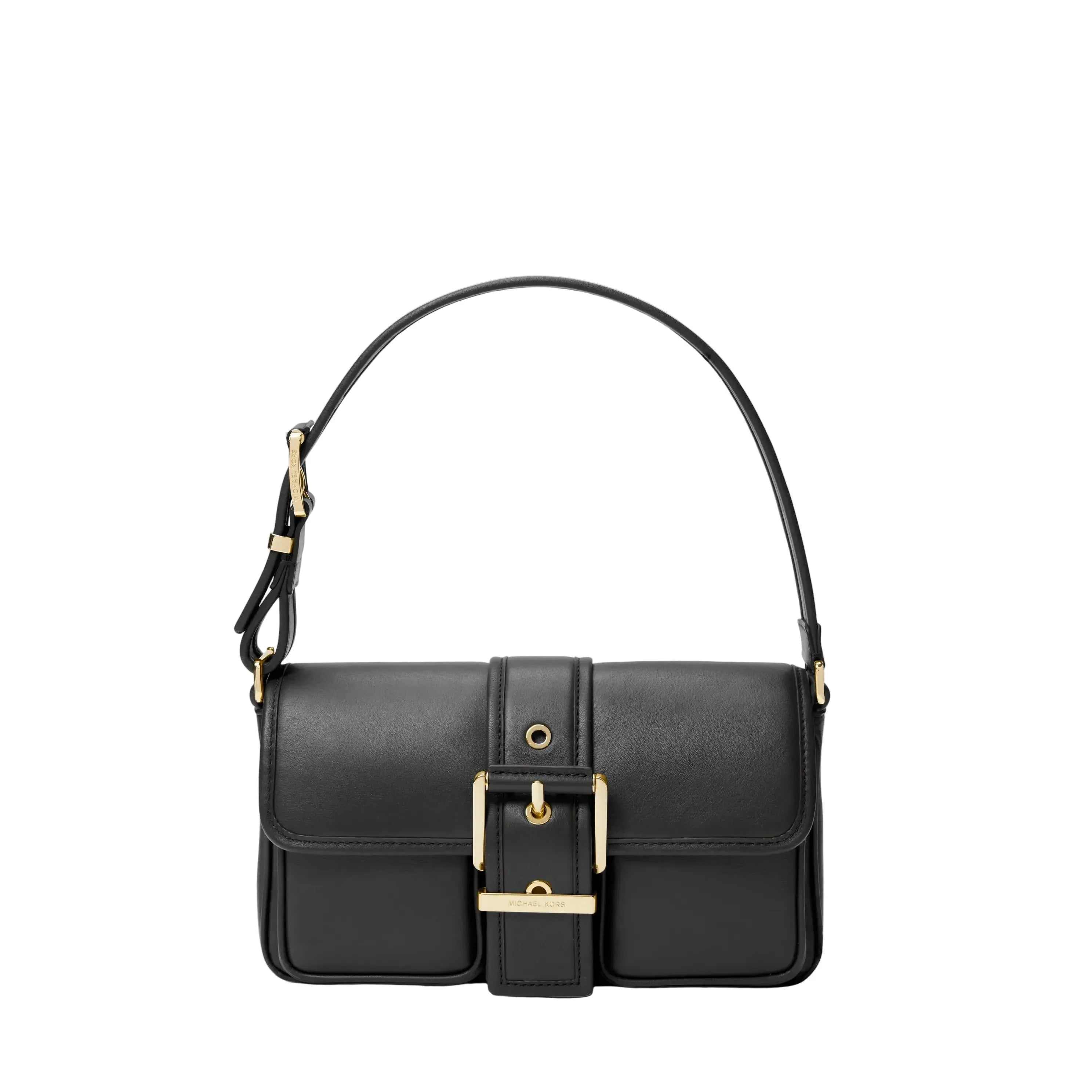 Michael Kors Colby Medium Leather Shoulder Bag, Black