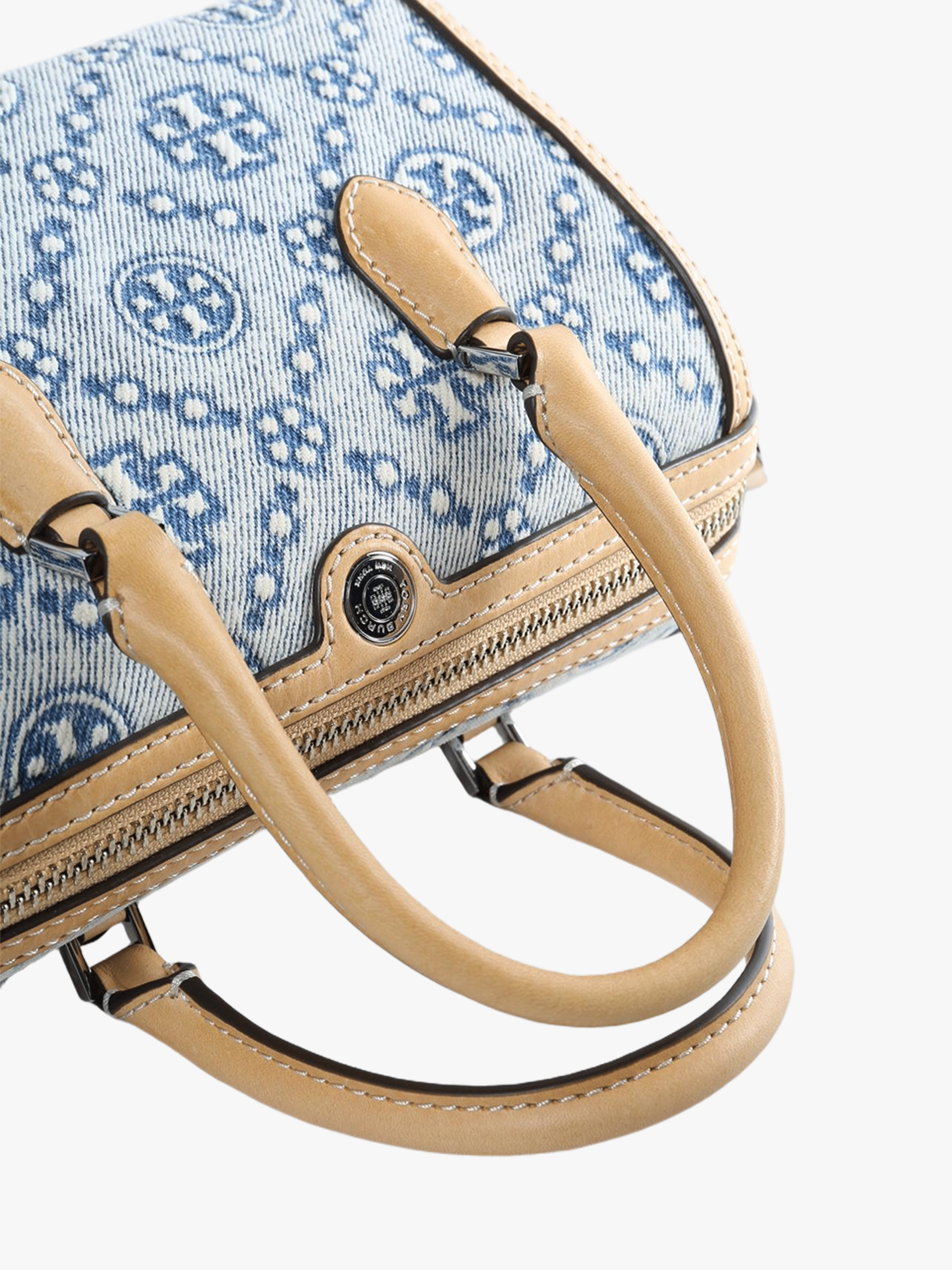 TORY BURCH - Women T Monogram Leather Petite Barrel Bag