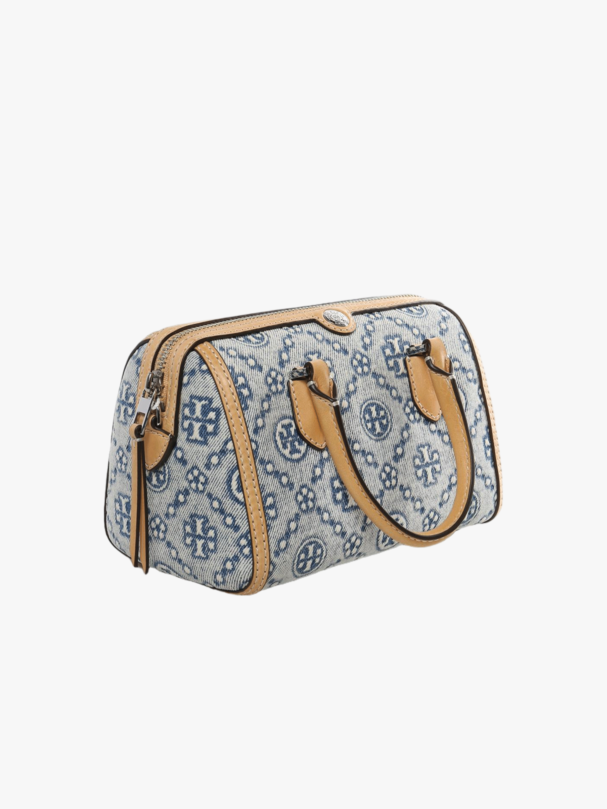 TORY BURCH - Women T Monogram Leather Petite Barrel Bag