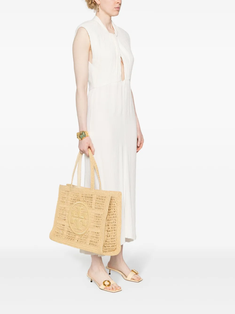 TORY BURCH - Women Ella Hand-Crocheted Large Tote Bag