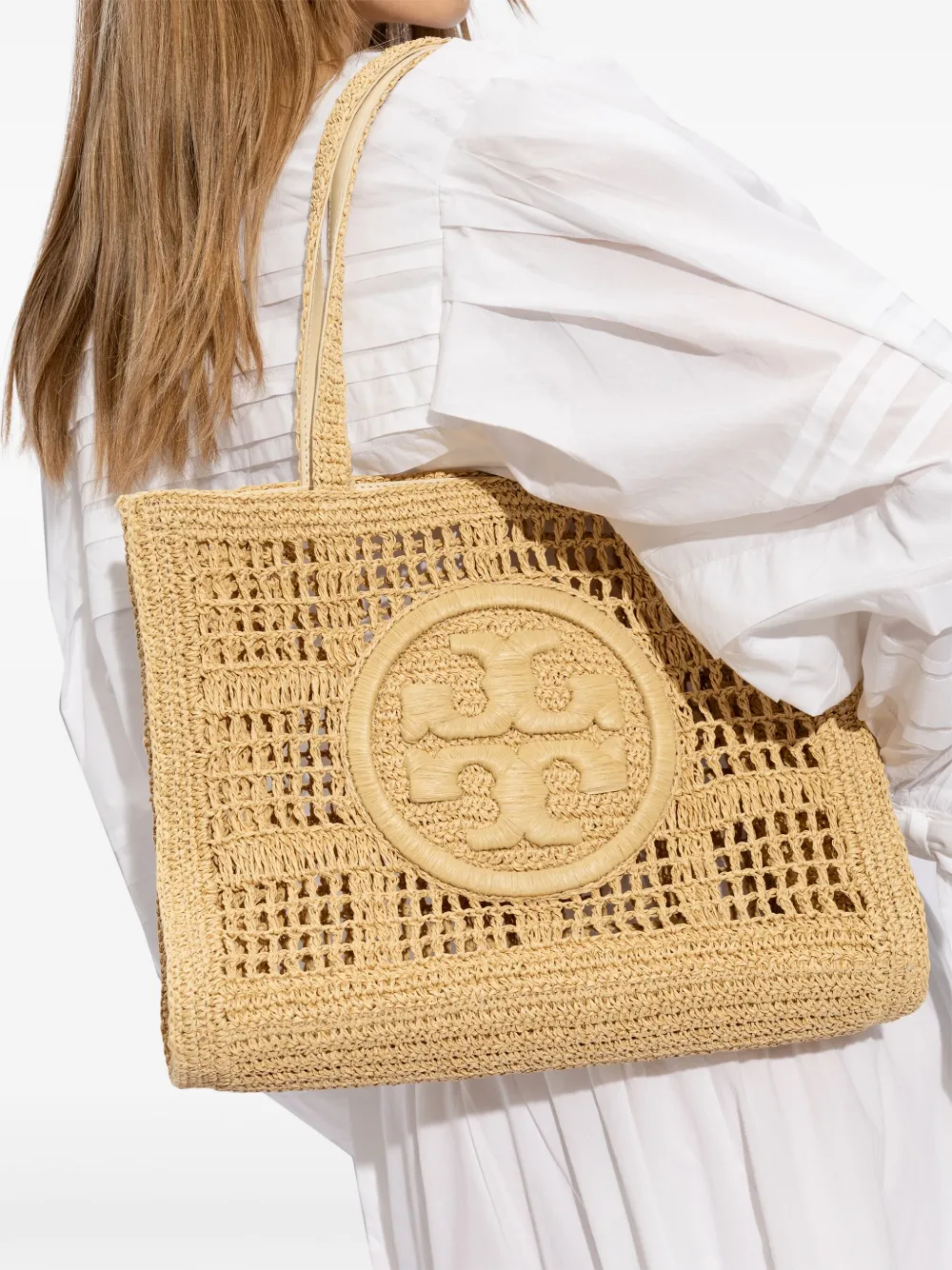 TORY BURCH - Women Ella Hand-Crocheted Small Tote